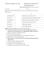 Đề kiểm tra HK1 môn lịch sử lớp 5 năm 2013 2014   trường TH cầu giát