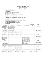 Đề kiểm tra cuối kỳ II Sinh học lớp 9