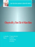 Thuyết trình môn an ninh mạng Tóm Tắt về Hàm Băm