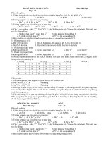 26 đề kiểm tra 1 tiết hoá 12