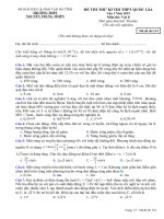 Đề thi thử Quốc gia lần 1 năm 2015 môn Vật lý trường THPT Nguyễn Trung Thiên, Hà Tĩnh