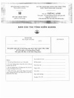 Tổng hợp đề thi HSG cấp tỉnh năm học 2010 - 2011 môn anh