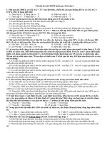 Đề thi thử Quốc gia môn Sinh lần 1 năm 2015