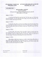 Đề thi tuyển sinh lớp 10 chuyên năm 2013 2014 môn lịch sử   sở GD và đt tỉnh đồng tháp