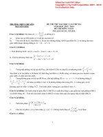 Đề thi thử đại học môn Toán lần 3 năm 2014 trường THPT Chuyên Nguyễn Huệ - Hà Nội