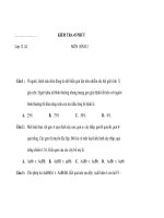 Đề kiểm tra 1 tiết sinh lớp 12