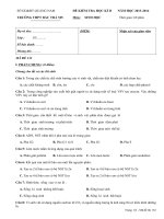 Đề thi học kì 2 môn Sinh lớp 10 năm học 2013-2014 trường THPT Bắc Trà My