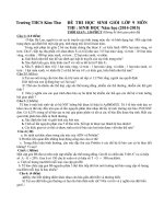 Đề thi và đáp án tham khảo môn sinh học lớp 9 bồi dưỡng 2015 (7)