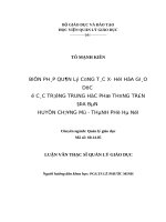 Biện pháp quản lý công tác xã hội hóa giáo dục ở các trường THPT trên địa bàn huyện Chương Mỹ - Thành phố Hà Nội