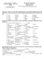 Dề thi học sinh giỏi tiếng anh 6