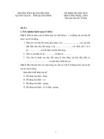 Đề kiểm tra học kì II lớp 8 môn Công nghệ - THCS Quảng Phương, Quảng Bình (Đề 1)