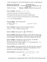 Đề thi thử và đáp án môn Toán 2015 trường THPT Đồng Thọ, Tuyên Quang