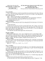 Đề thi giải toán trên máy tính cầm tay lớp 11 THPT tỉnh Thái Nguyên năm 2011 - 2012 Môn Hóa