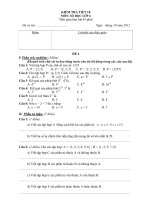 Đề kiểm tra 1 tiết môn số học lớp 6