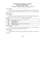 Đề thi thử THPT Quốc gia 2015 môn Lịch sử trường THPT Chuyên Huỳnh Mẫn Đạt, Kiên Giang