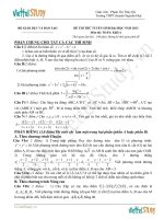 Đề thi thử tuyển sinh đại học môn toán khối A năm 2013