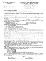 Đề thi môn sinh học lớp 9 vào 10 chuyên sinh Nguyễn Trãi 2008