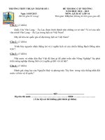 Đề thi học sinh giỏi lớp 10 THPT Thuận Thành số 1 tỉnh Bắc Ninh năm 2013 môn lịch sử