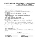 Đề Thi Chính Thức Môn Toán Bổ Túc Kỳ Thi Tốt Nghiệp Trung Học Phổ Thông Năm 2008