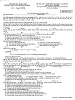 Đề thi thử đại học môn Hóa lần 1 năm 2014 trường THPT chuyên Quảng Bình