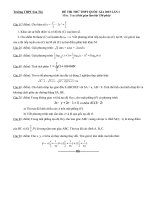 Đề thi thử THPT Quốc gia môn Toán lần 1 năm 2015 trường THPT Sơn Tây, Hà Nội