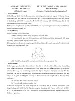 Đề thi thử vào lớp 10 THPT chuyên tỉnh Thái Nguyên năm 2014 - 2015 môn hóa