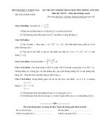 Đề thi - Đáp án thi tốt nghiệp THPT năm 2014 hệ GDTX môn toán