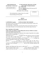 ĐỀ THI CHỌN HỌC SINH GIỎItiếng Anh lớp 12 tỉnh Kontum năm 2010