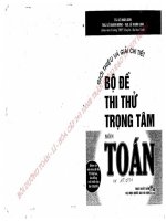 bộ đề thi thử trọng tâm môn toán hay