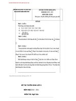 Đề toán tuyển sinh lớp 6 chất lượng cao 2010