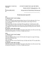 Đề thi tốt nghiệp lịch sử 12 năm 2007