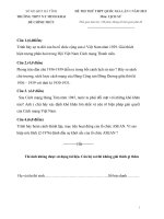 Đề thi thử Quốc gia lần 1 năm 2015 môn Lịch Sử trường THPT Nguyễn Thị Minh Khai, Hà Tĩnh