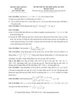 ĐỀ THI THỬ KỲ THI THPT QUỐC GIA 2015 Môn thi TOÁN lớp 12