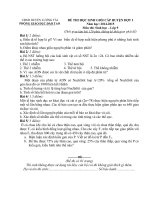 Đề sưu tầm môn sinh học lớp 9 tham khảo bồi dưỡng học sinh (25)