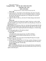 Đề thi và đáp án tham khảo môn sinh học lớp 9 bồi dưỡng 2015 (8)