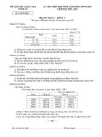 Đề thi học sinh giỏi tỉnh Nghệ An năm 2010 - 2011 môn Địa lý lớp 9 Bảng A