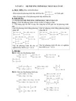 Chuyên đề Hệ phương trình ôn thi vào lớp 10