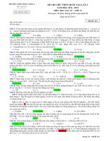 Đề thi thử Quốc gia lần 2 năm 2015 môn Lý trường THPT Nông Cống 1, Thanh Hóa