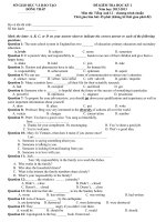 ĐỀ thi HKI tiếng Anh lớp 12 Đồng Tháp 2012 (With key)