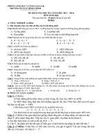 Đề và đáp án kiểm tra học kì môn sinh học lớp 9 sưu tầm (35)