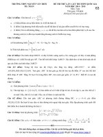 Đề thi mẫu THPT quốc gia môn toán năm 2015 Trường THPT Nguyễn Văn Trỗi