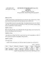 Đề thi thử đại học môn Địa lý tháng 1 năm 2015