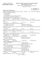 Đề thi khảo sát chất lượng đầu năm học 2014-2015 lớp 11 trường THPT Văn Quán, Vĩnh Phúc _ Môn Hóa