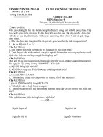 Đề thi và đáp án tham khảo môn sinh học lớp 9 bồi dưỡng 2015 (3)