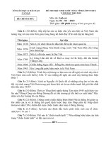 Đề thi học sinh giỏi tỉnh Cà Mau lớp 9 năm 2010 môn Lịch sử