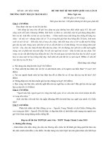 Đề thi thử THPT Quốc gia môn Ngữ Văn lần 2 năm 2015 trường THPT Thuận Thành số 2, Bắc Ninh