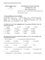 Bộ đề thi học sinh giỏi tiếng anh thcs và thpt