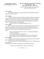 Đề thi chọn học sinh giỏi lớp 12 THPT Lý Thái Tổ, Bắc Ninh năm 2014-2015 môn Giáo dục công dân