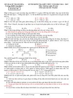 Đề thi thử Quốc gia năm 2015 môn Sinh học trường THPT Yên Định 1, Thanh Hóa