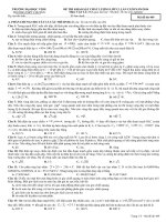 Đề thi thử đại học lần 4 năm 2014 môn Lý trường THPT Chuyên ĐH Vinh, Nghệ An mã đề 469